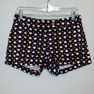 J. Crew Heart Print Chino Shorts 3" Inseam NWOT